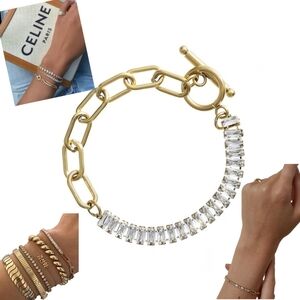 #571 🛑35 GORGEOUS🩷 FABULOUS Tennis and Paper Clip Bracelet